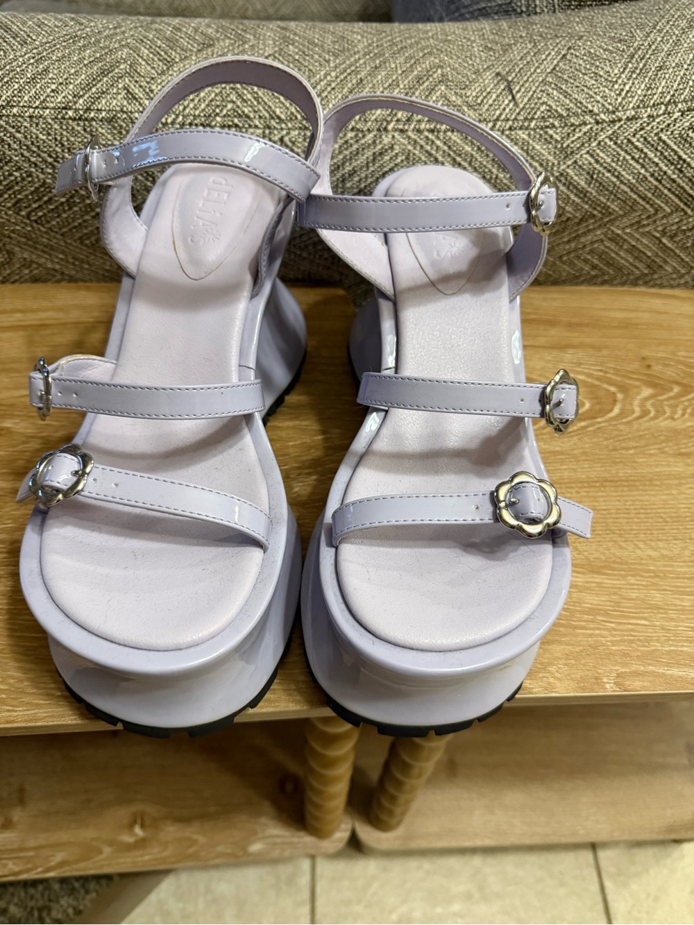 SIGHTSEEING PLATFORM SANDALS - PURPLE